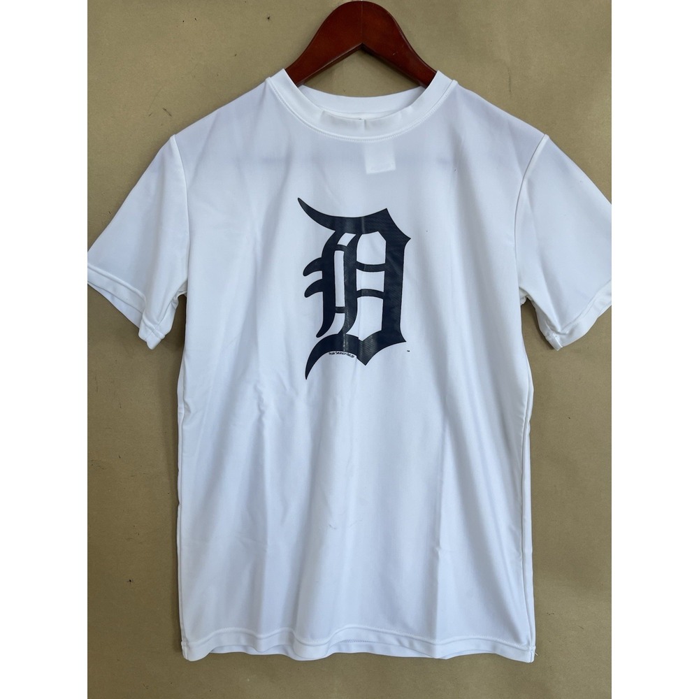 Detroit Tigers MLB Compression TShirt Youth 14-16 White Blue Genuine Merchandise